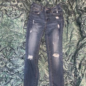 dark blue/light blue, buttlift skinny jeans.